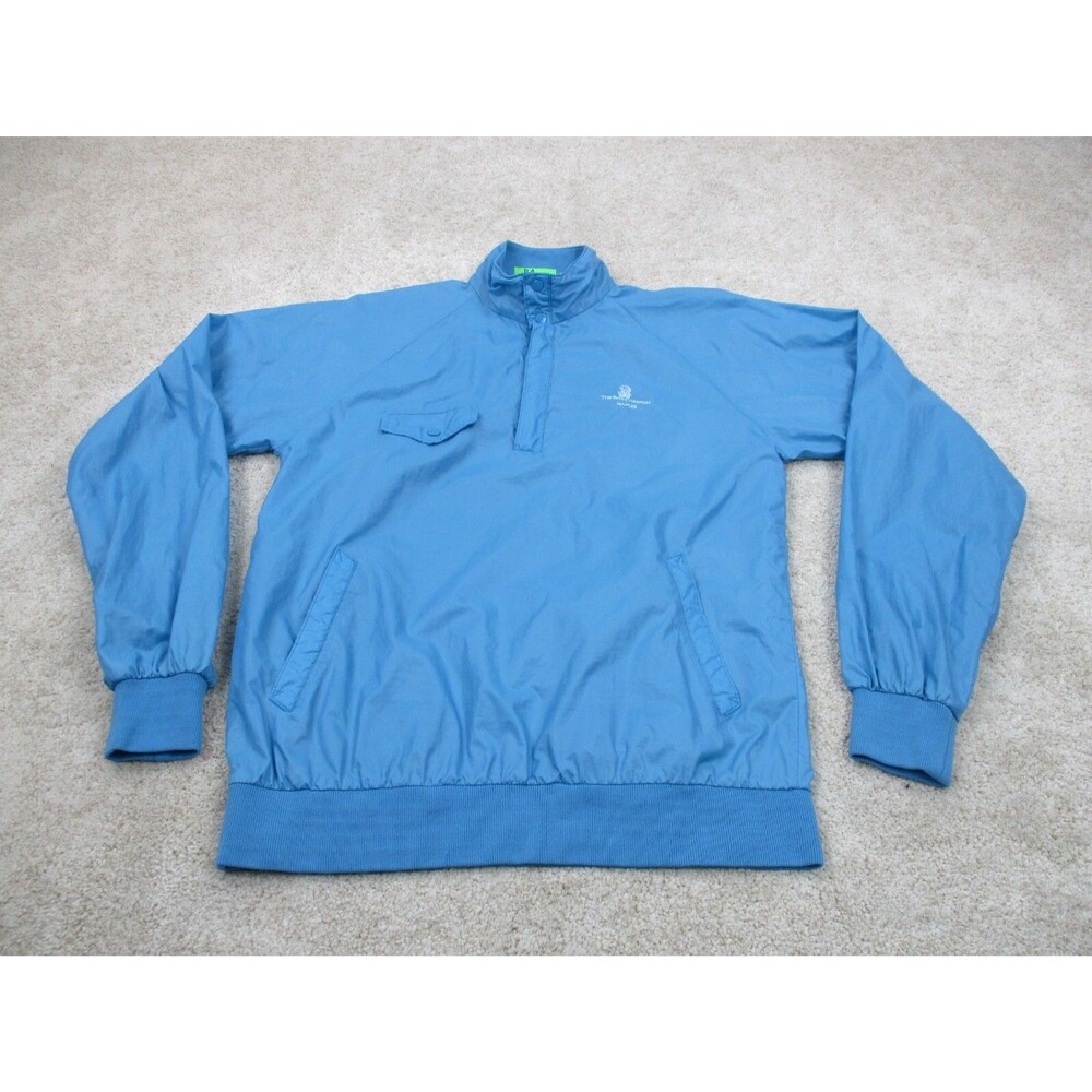 VINTAGE The Ritz-Carlton Naples Florida Jacket Mens Small Blue Izod Windbreaker